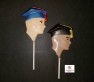 1901 Male Graduate Face Chocolate or Hard Candy Lollipop Mold  IMPROVED